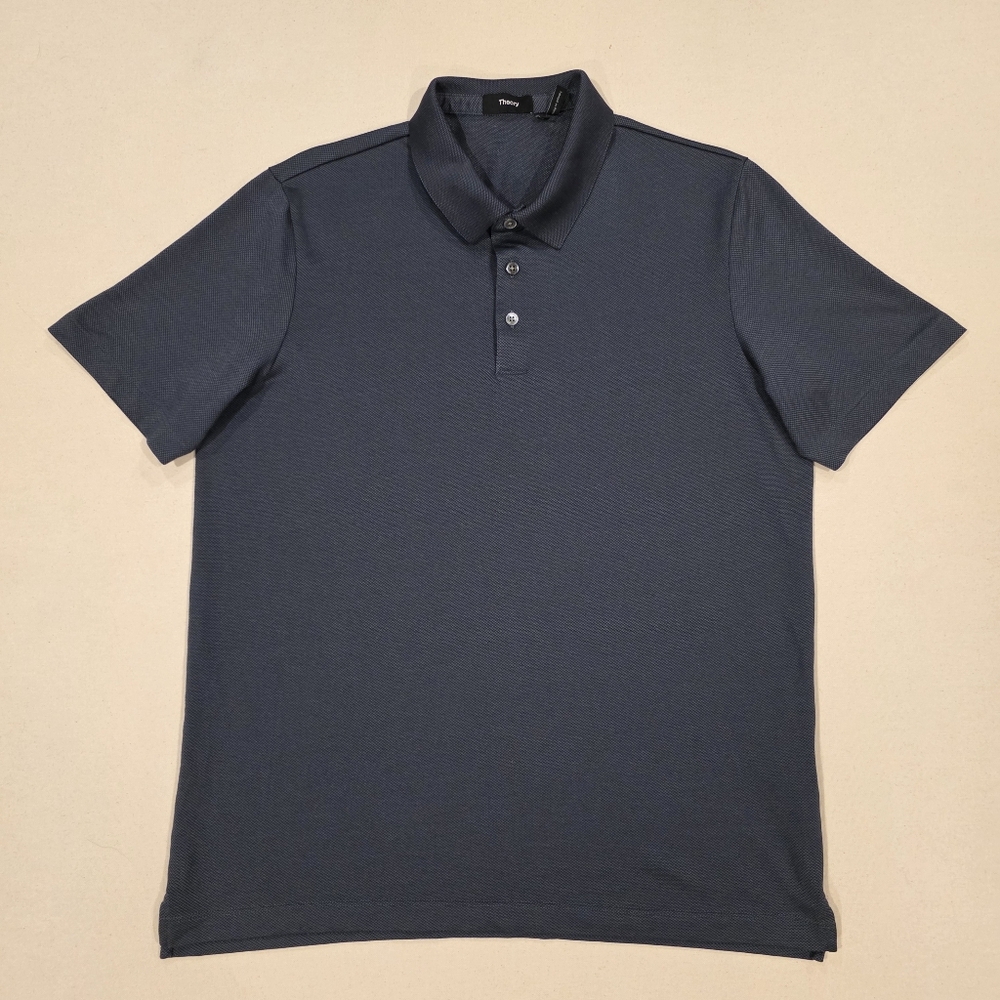 Theory Men's Charcoal Polo Shirt XL - Picture 2 of 5